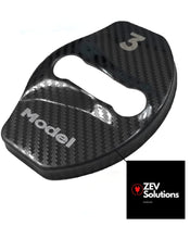 Load image into Gallery viewer, Model 3 car door latches covers (set of 4) carbon fiber